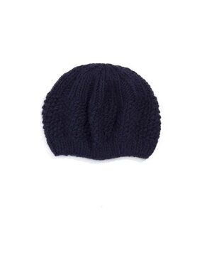 HAT ATTACK Knit Pop Color Beret NAVY Beanie blue Designer NWT